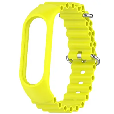 Ремінець Ocean Mi Band 3/4/5/6/7 Жовтий Ремінець Ocean Mi Band 3/4/5/6/7 Жовтий
