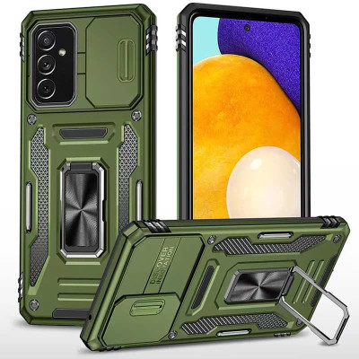 Чехол накладка Camshield Army Ring Samsung A245 (A24) Оливковая