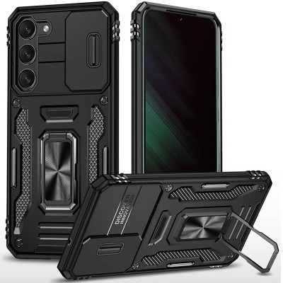 Накладка Camshield Army Ring Samsung G990 (S21 FE) Чорна