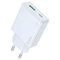 Сетевое зарядное устройство Hoco C142A 1PD+1USB 20W Голубой