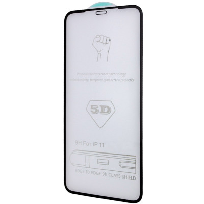 Защитное стекло 5D iPhone XR/11 Чёрное