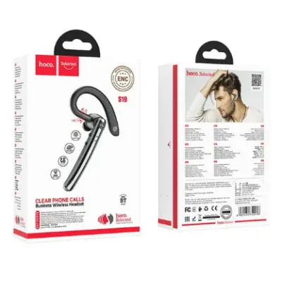 Bluetooth гарнітура Hoco S19 Heartful Металево-сіра