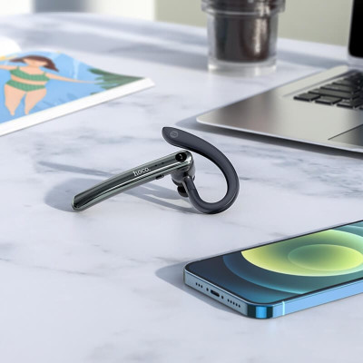 Bluetooth гарнітура Hoco S19 Heartful Металево-сіра