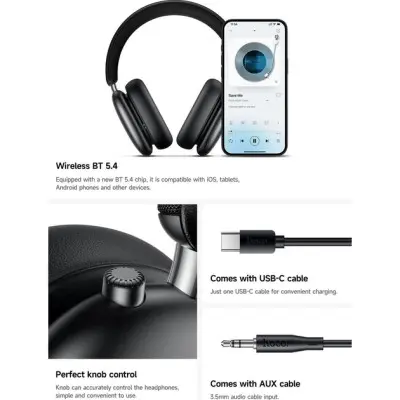 Беспроводные наушники Bluetooth Hoco W63 Black, чорные