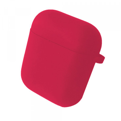 Чохол для навушників AirPods 1/2 Microfiber Яскраво-рожевий