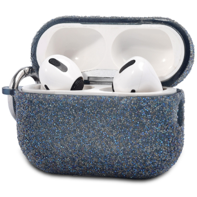 Чохол для AirPods 1/2 Shine with Ring Голубой