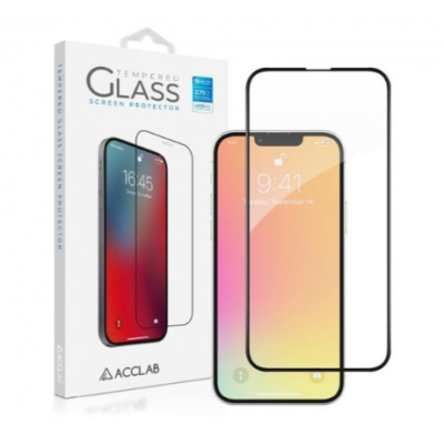 Защитное стекло Acclab 3D iPhone 13 Pro Max/14 Plus Чёрное