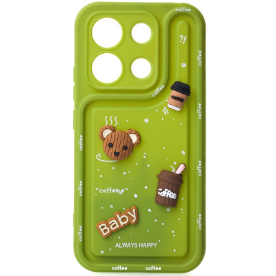 Чехол накладка Pretty Things Xiaomi Redmi 13C Зеленая
