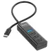 USB хаб Hoco HB25 Type-C 4in1 Black, Черный