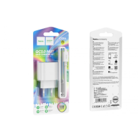 Мережевий зарядний пристрій Hoco C109A 1USB/18W/QC 3.0 + MicroUSB White, Білий Мережевий зарядний пристрій Hoco C109A 1USB/18W/QC 3.0 + MicroUSB White, Білий