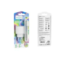 Сетевое зарядное устройство Hoco C109A 1USB/18W/QC 3.0 + MicroUSB White, Белый