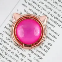 Тримач PopSocket Кільце Cat Ear Рожевий/Рожеве Золото