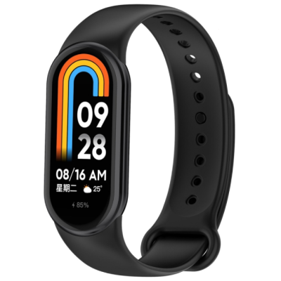 Ремінець Силікон Mi Band 8 Black, Чорний