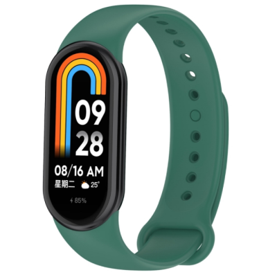 Ремешок Силикон Mi Band 8 Темно-Зелёный / Dark Green