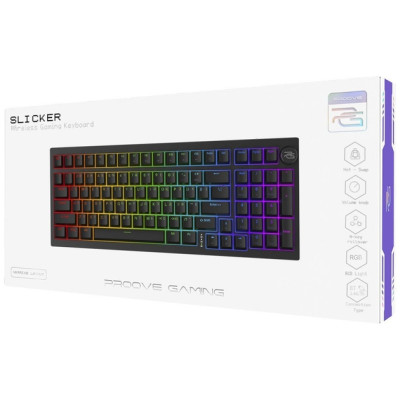 Клавіатура Бездротова Proove Gaming Slicker Black, Чорна