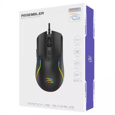 Проводная игровая Мышь USB Proove Gaming Assembler Black, Чёрный