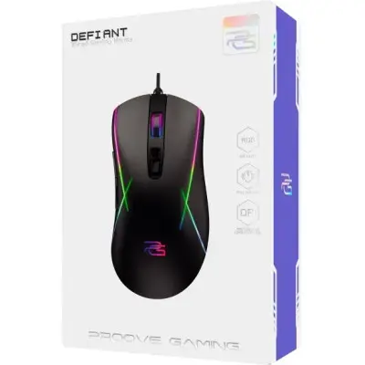 Проводная игровая Мышь USB Proove Gaming Defiant Black, Чёрный