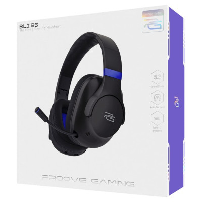 Беспроводная игровая гарнитура PC Proove Gaming Bliss BT Black, Черные