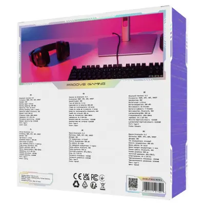 Беспроводная игровая гарнитура PC Proove Gaming Bliss BT Black, Черные Беспроводная игровая гарнитура PC Proove Gaming Bliss BT Black, Черные