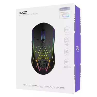 Бездротова миша BT Proove Gaming Buzz Black, Чорна Бездротова миша BT Proove Gaming Buzz Black, Чорна
