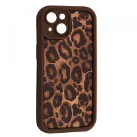 Чехол Накладка Leopard iPhone 13 Коричневая 4