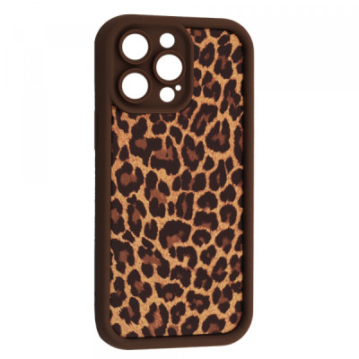 Чохол Накладка Leopard iPhone 16 Pro Коричнева 2
