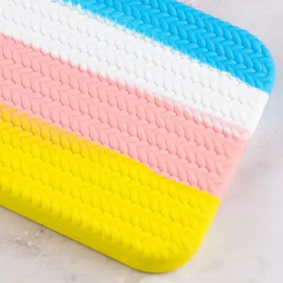Чехол накладка Full Braided iPhone 13 Pro Max Желтая/Голубая