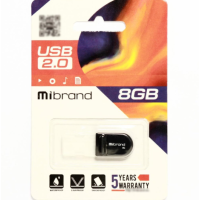 Флеш пам\'ять USB 8Gb Mibrand Skorpio USB 2.0 Black, Чорний