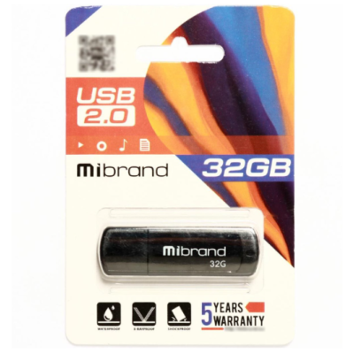 USB 32Gb Mibrand Grizzly USB 2.0 Черная