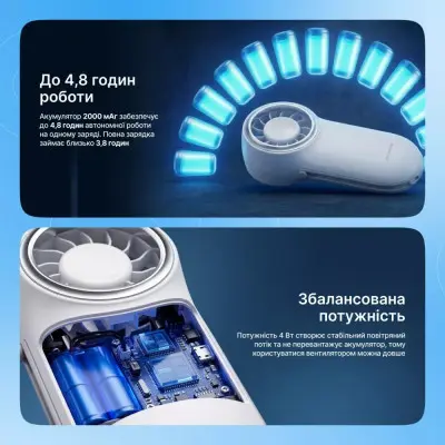 Портативний вентилятор Proove Wing білий Портативний вентилятор Proove Wing білий