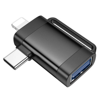 OTG Hoco UA31F Lightning/Type-C male to USB female