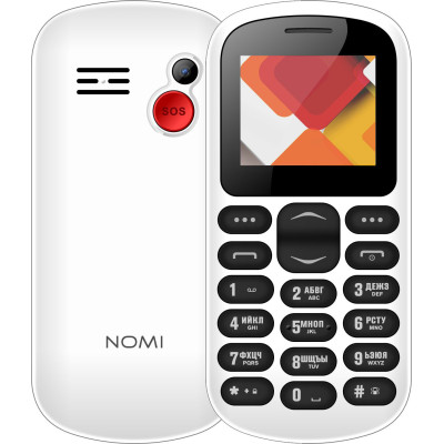 Кнопочный телефон Nomi i187 White, белый