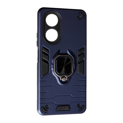 Чехол накладка Honor Defence Ring OPPO A58 Темно-синяя