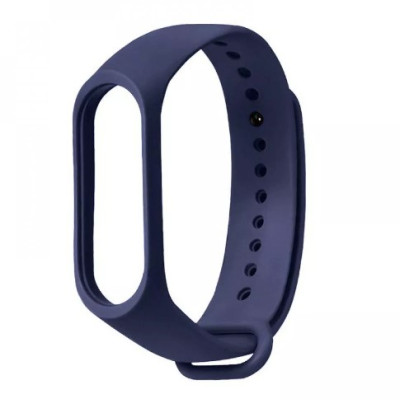 Ремешок на часы Силикон Mi Band 5/6/7 Темно-синий / Midnight Blue