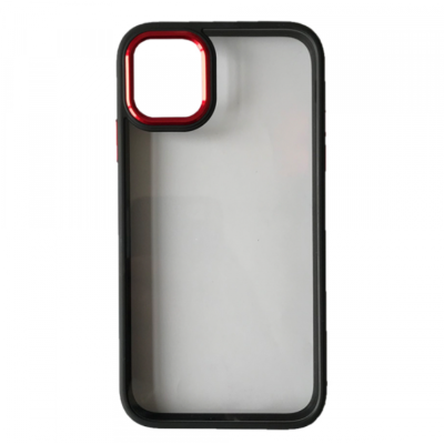 Чехол накладка Crystal Guard iPhone 13 Черная/Красная