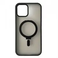 Чехол накладка Matte Guard Ring MagSafe iPhone 14 Pro Max Чёрная
