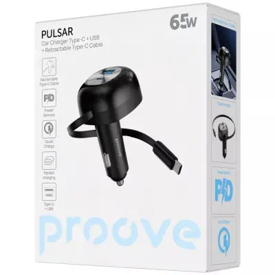 Автомобільний зарядний пристрій XO CC39 PD(USB+USB-C) (18W) + Кабель Type-C Black, Чорний