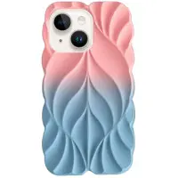 Чехол Накладка Leaf iPhone 13/ iPhone 14 Рожевий/Синій