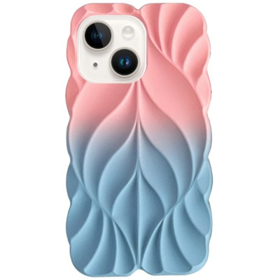 Чохол Накладка Leaf iPhone 13/ iPhone 14 Рожевий/Синій