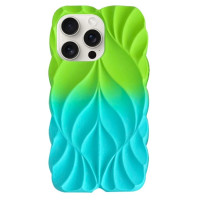 Чохол Накладка Leaf iPhone 15 Pro Max Зелений/Aqua