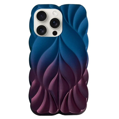 Чохол Накладка Leaf iPhone 15 Pro Max Синій/Фіолетовий