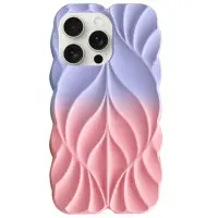 Чехол Накладка Leaf iPhone 16 Pro Max Бузок/Рожевий