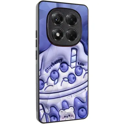 Чохол накладка Prisma Fluffie Xiaomi Redmi Note 14 Pro 4G Чорниця