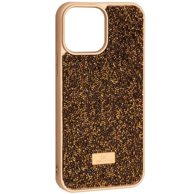 Чохол Накладка Swarovski Diamond iPhone 16 Pro Бежева Desert Gold