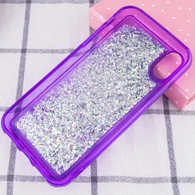 Чехол накладка Sparkle Glitter iPhone XR Фиалковая