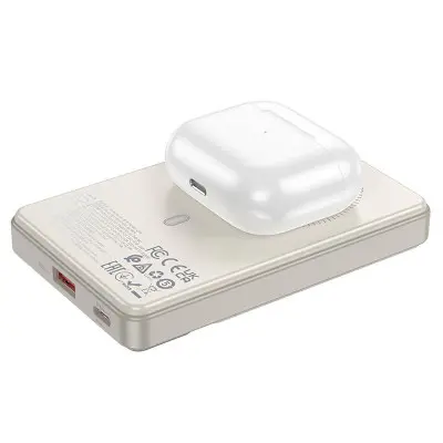 Универсальная мобильная батарея Повербанк Hoco Q18 PD22.5W с БЗУ 10000mAh Белый