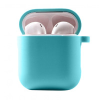 Чохол для навушників AirPods 1/2 Microfiber Бірюза / Marine Green Чохол для навушників AirPods 1/2 Microfiber Бірюза / Marine Green