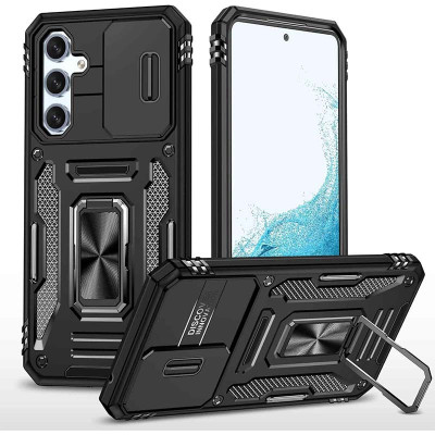 Чехол накладка Camshield Army Ring Samsung A546 (A54 5G) Черная