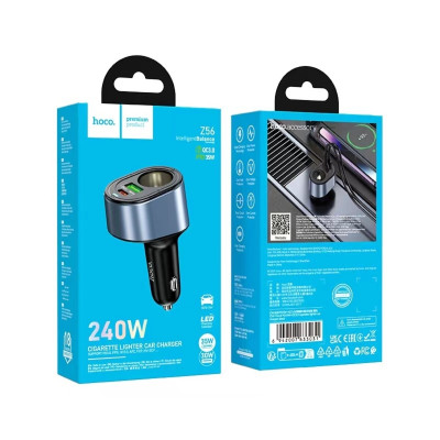 Автомобильное зарядное устройство HOCO Z56 Friend PD35W+QC3.0 cigarette lighter Черный