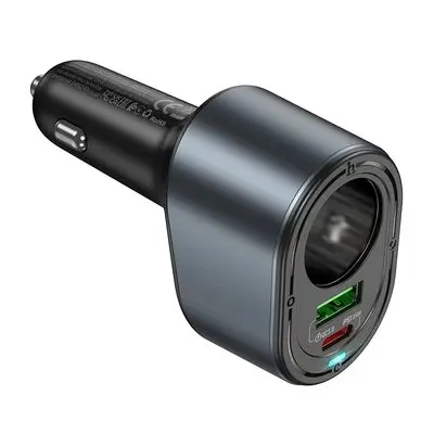 Автомобильное зарядное устройство HOCO Z56 Friend PD35W+QC3.0 cigarette lighter Черный